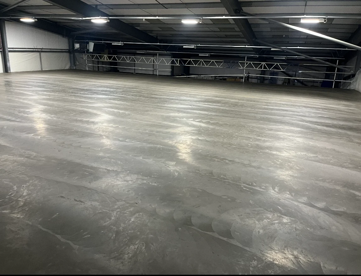 Commercial industrial concrete flooring project